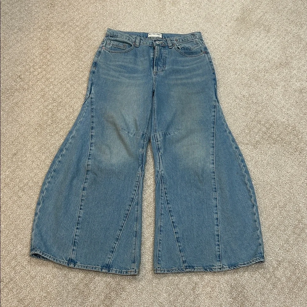 We The Free Sky Blue Wide Leg Jeans - Picture 5 of 14